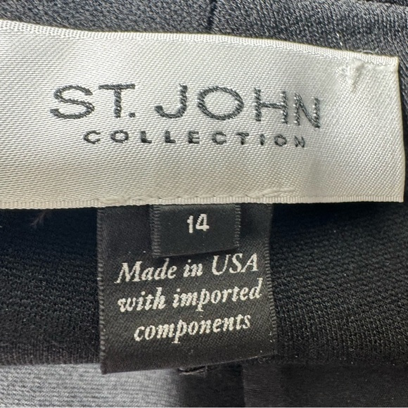 St John Collection Emma Straight Leg Pants Black Size 14 - Picture 11 of 14